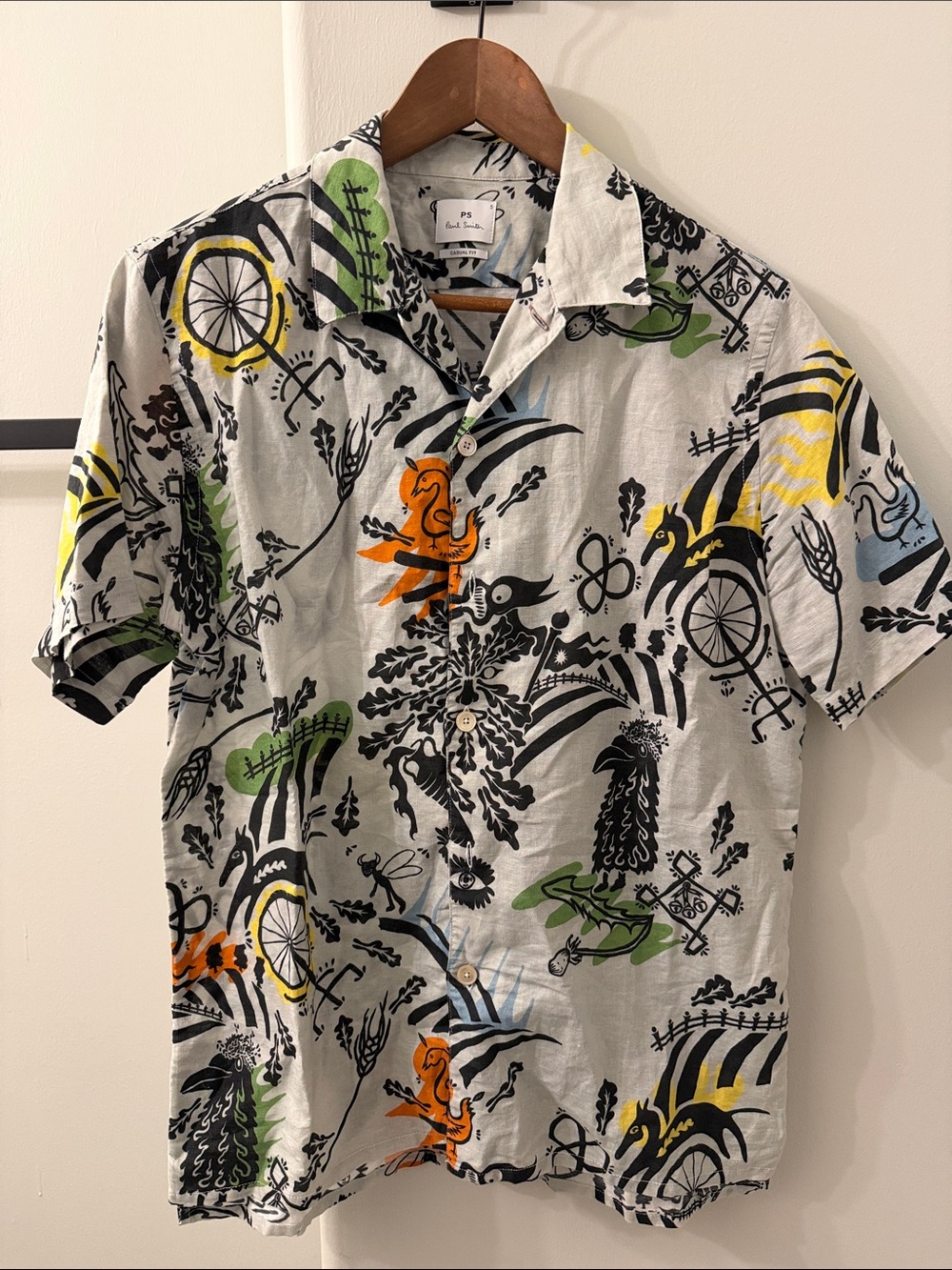 PS Paul Smith Multicolor Graphic Casual Button-Down Shirt